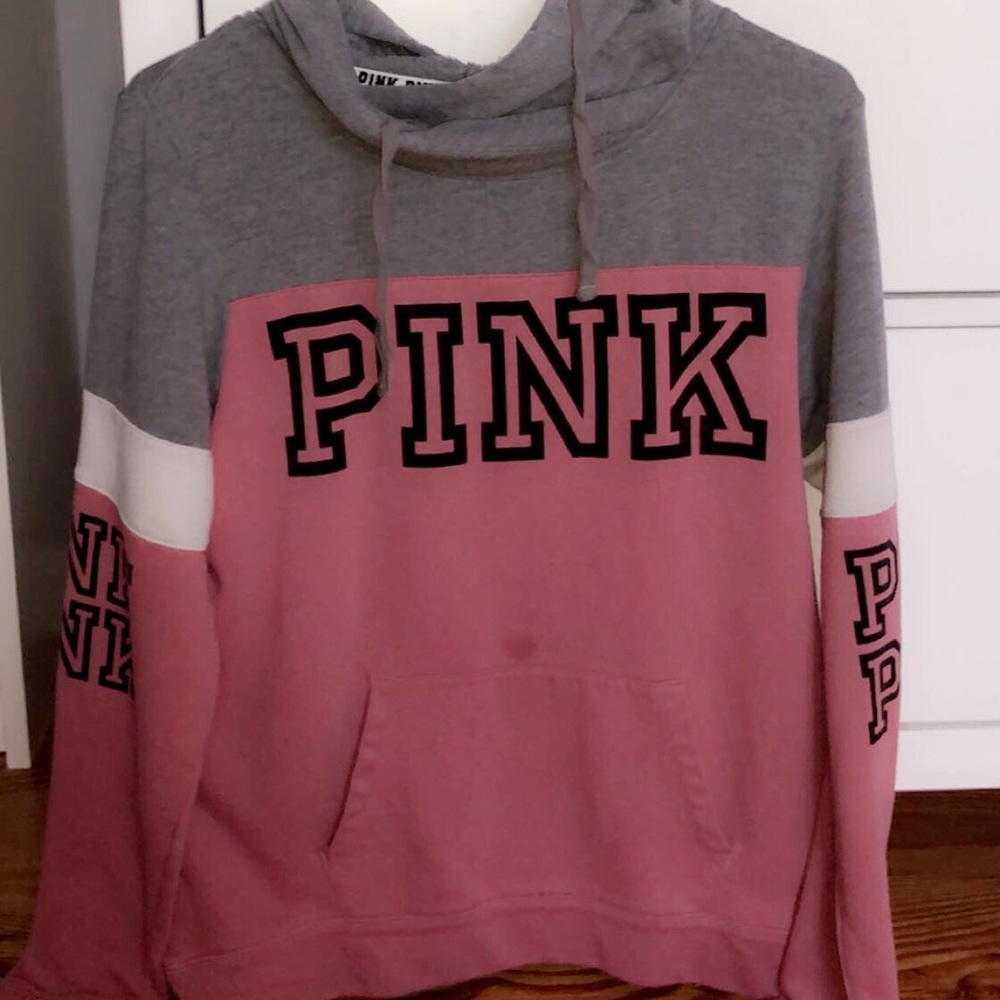 Grey and pink hoodie from PINK